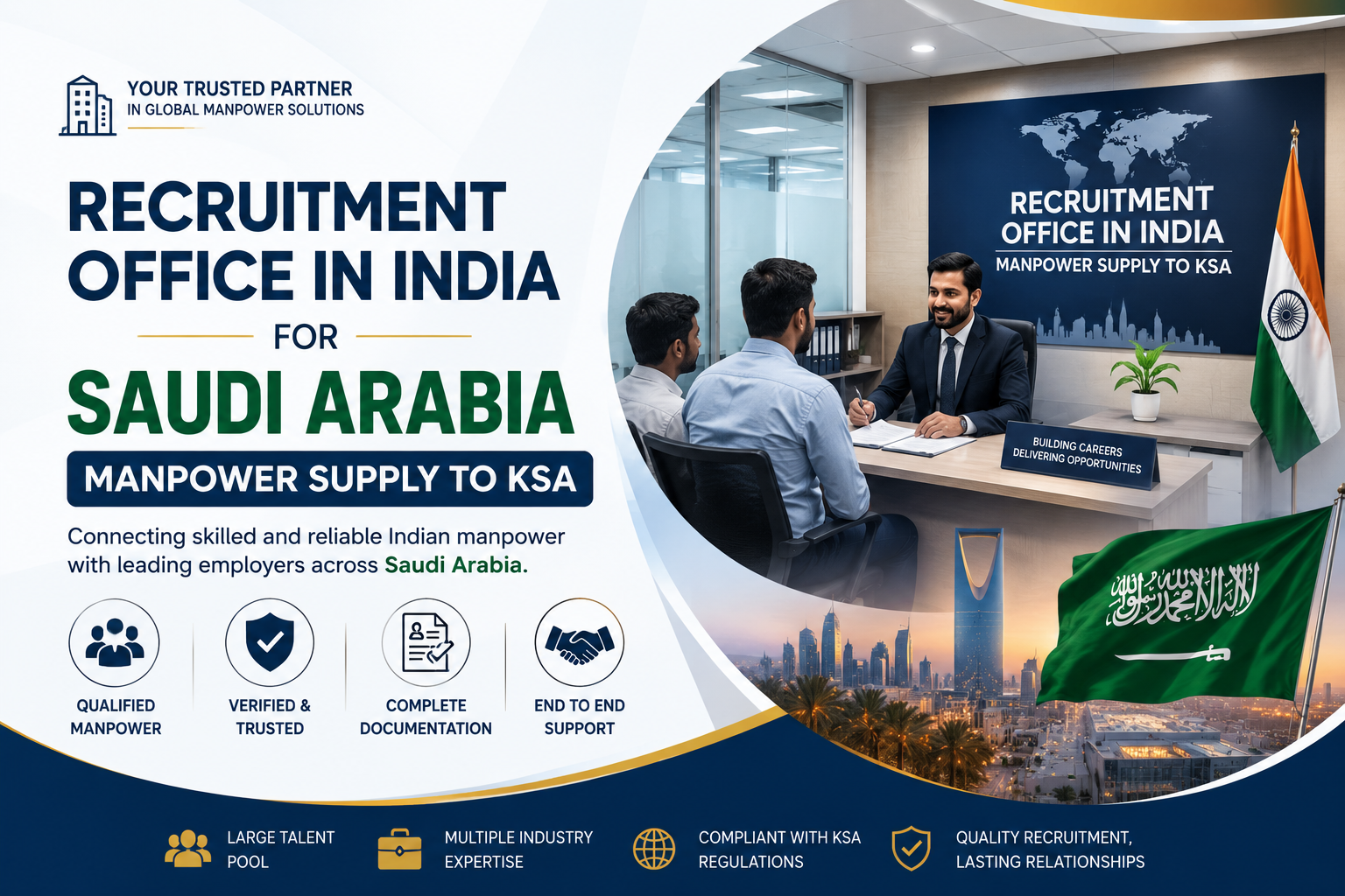 مكتب استقدام من الهند إلى السعودية  توريد العمالة الهندية للمملكة